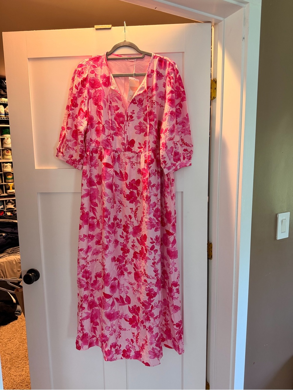Pink Floral Maxi Dress